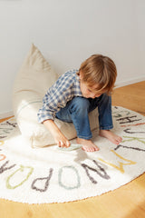 Round ABC Color and Letters Area Rug