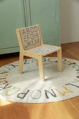 Round ABC Color and Letters Area Rug