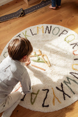 Round ABC Color and Letters Area Rug