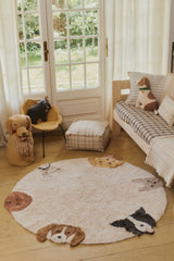 Dogs Washable Area Rug