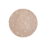 Round Dot Rose Washable Rug