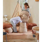 Round Dot Rose Washable Rug