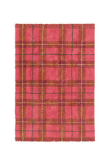 Tartan Vintage Red Washable Area Rug
