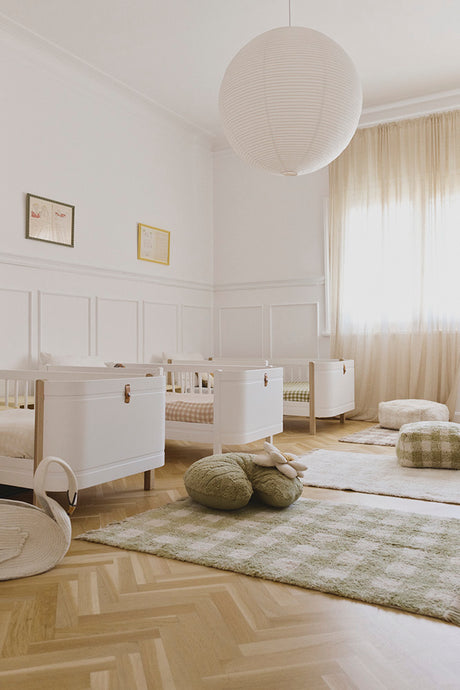 Vichy Matcha Washable Area Rug