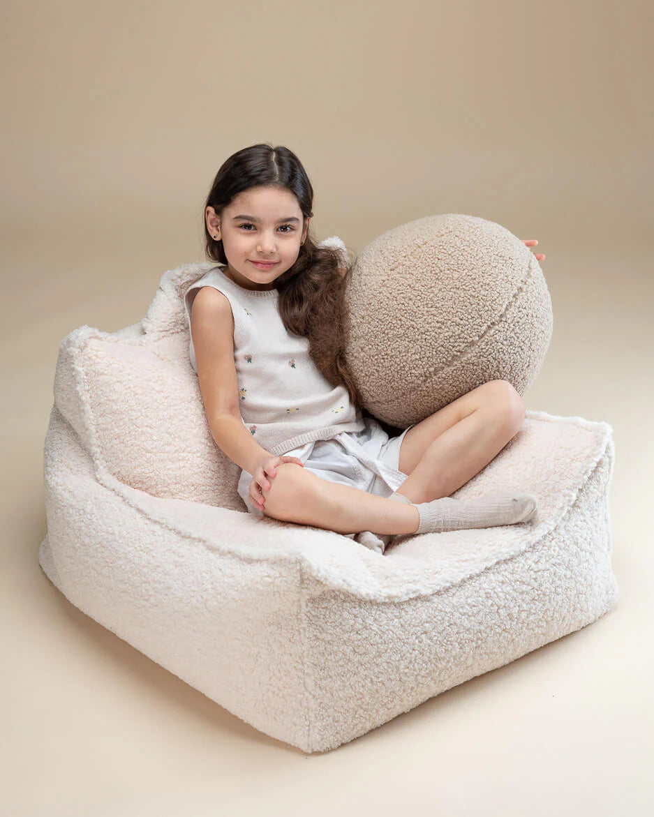 Wigiwama Cream Beanbag Chair