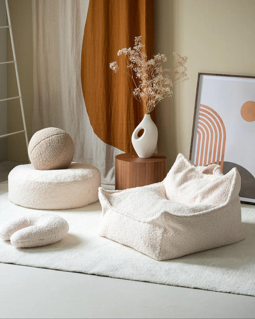 Wigiwama Cream Beanbag Chair