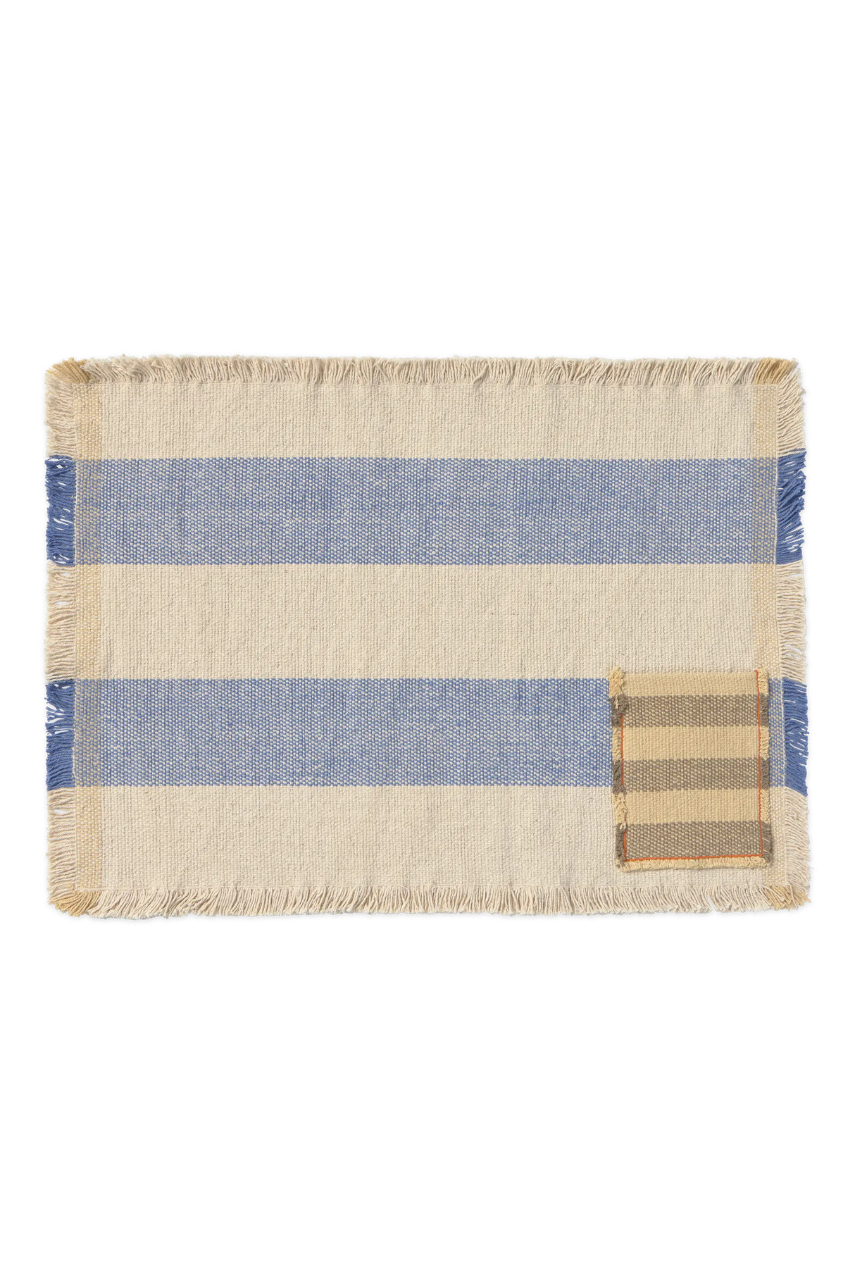 Pocket Blue Handloom Placemats (Set of 2)