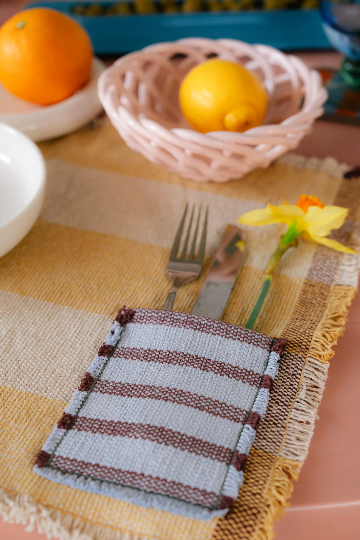 Pocket Honey Handloom Placemats (Set of 2)