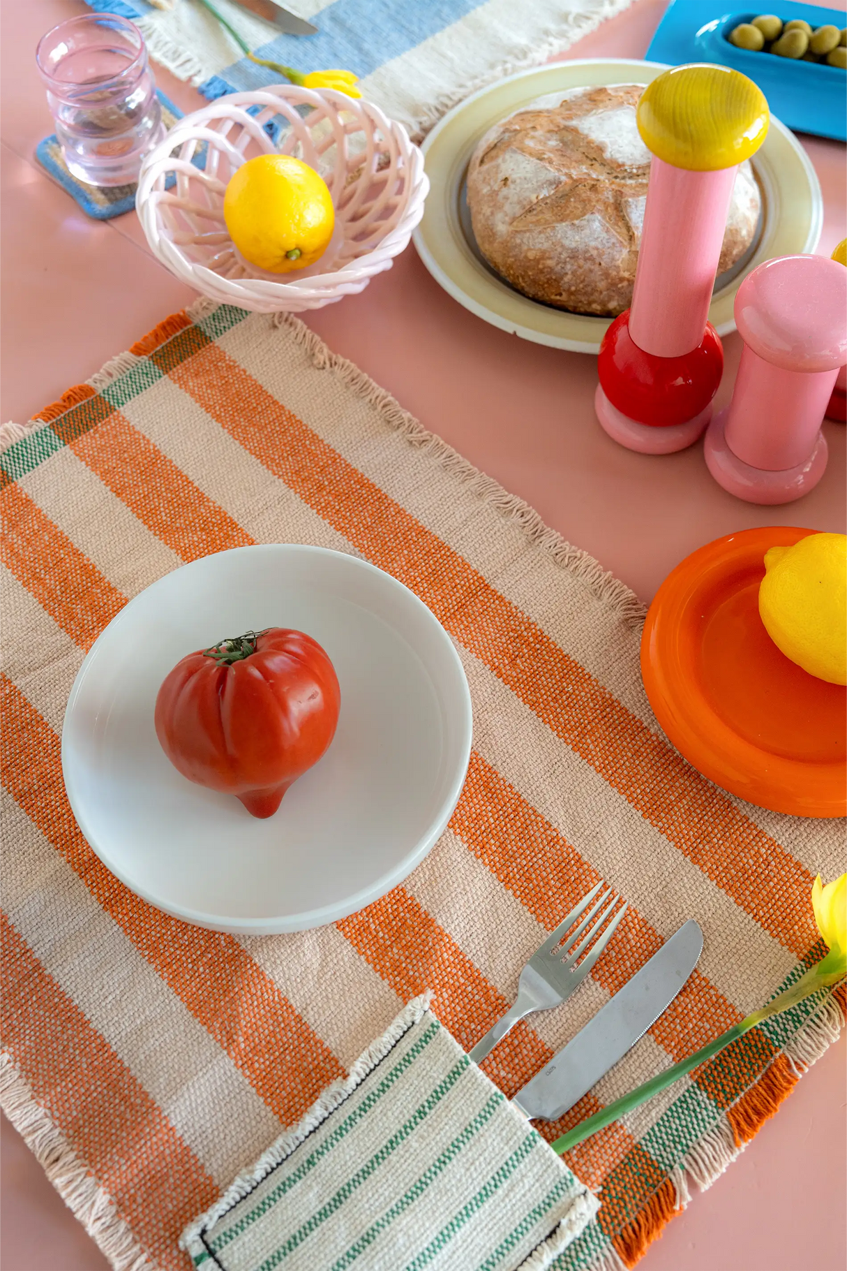 Pocket Terracotta Handloom Placemats (Set of 2)