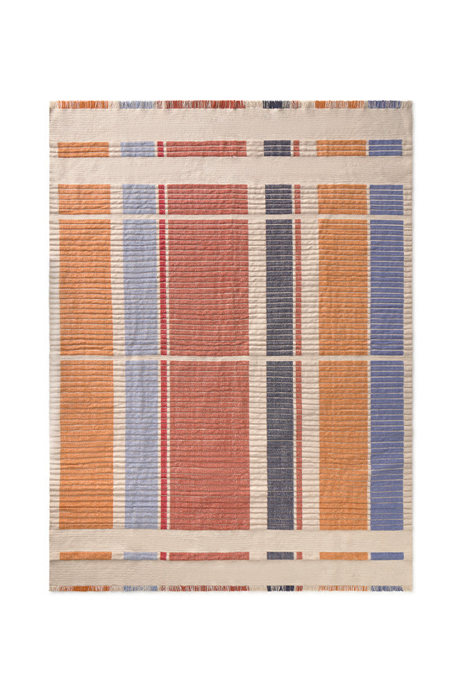 Handloom Multi Color Columns Rug