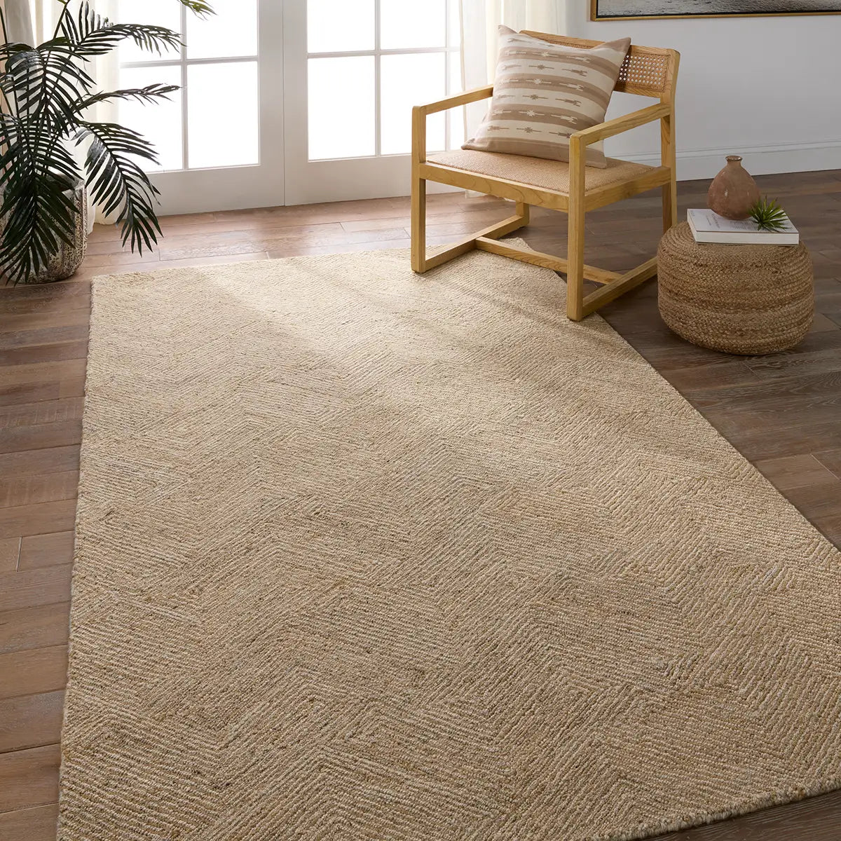 Mercia Tan Gray Jute Area Rug