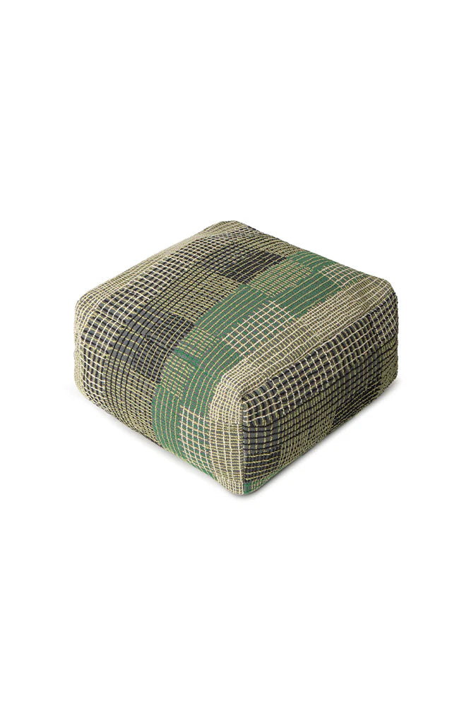 Reversible Monstera City Pouf