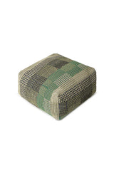 Reversible Monstera City Pouf