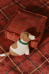 Maple Red Handloom Pouf