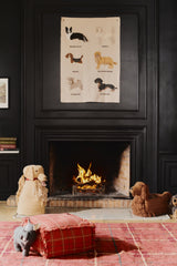 Maple Red Handloom Pouf