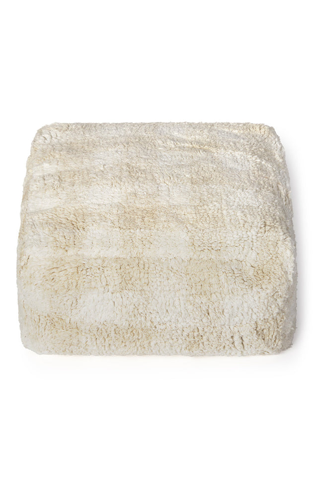 Vichy Ivory Pouf - Rugs by Roo