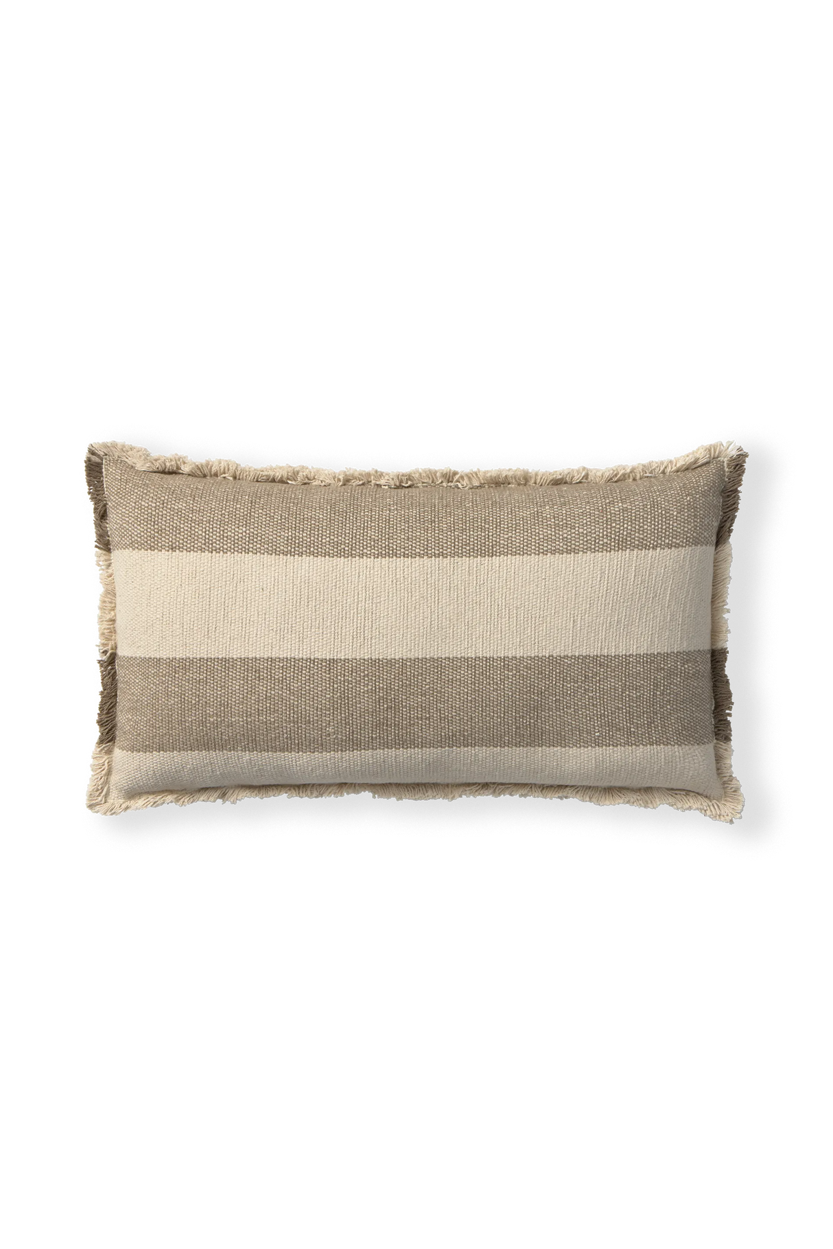 Rectangular Lines Brown Cushion