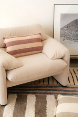 Rectangular Lines Marsala Cushion