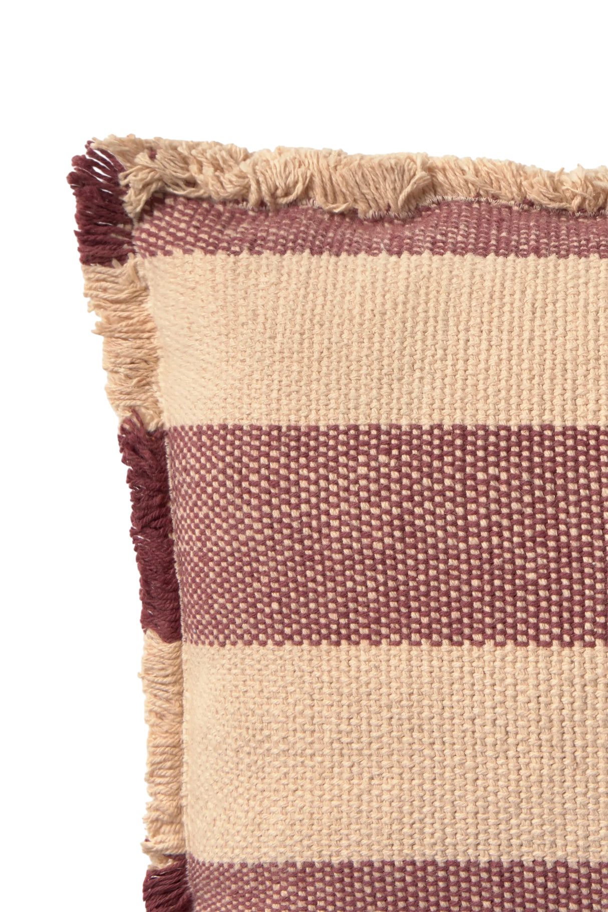 Rectangular Lines Marsala Cushion