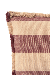 Rectangular Lines Marsala Cushion