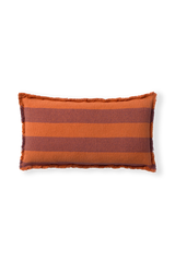 Rectangular Lines Terracotta Cushion