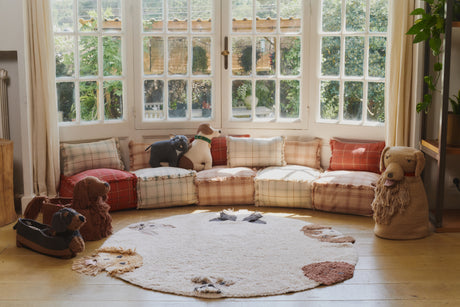 Maple Red Handloom Cushion