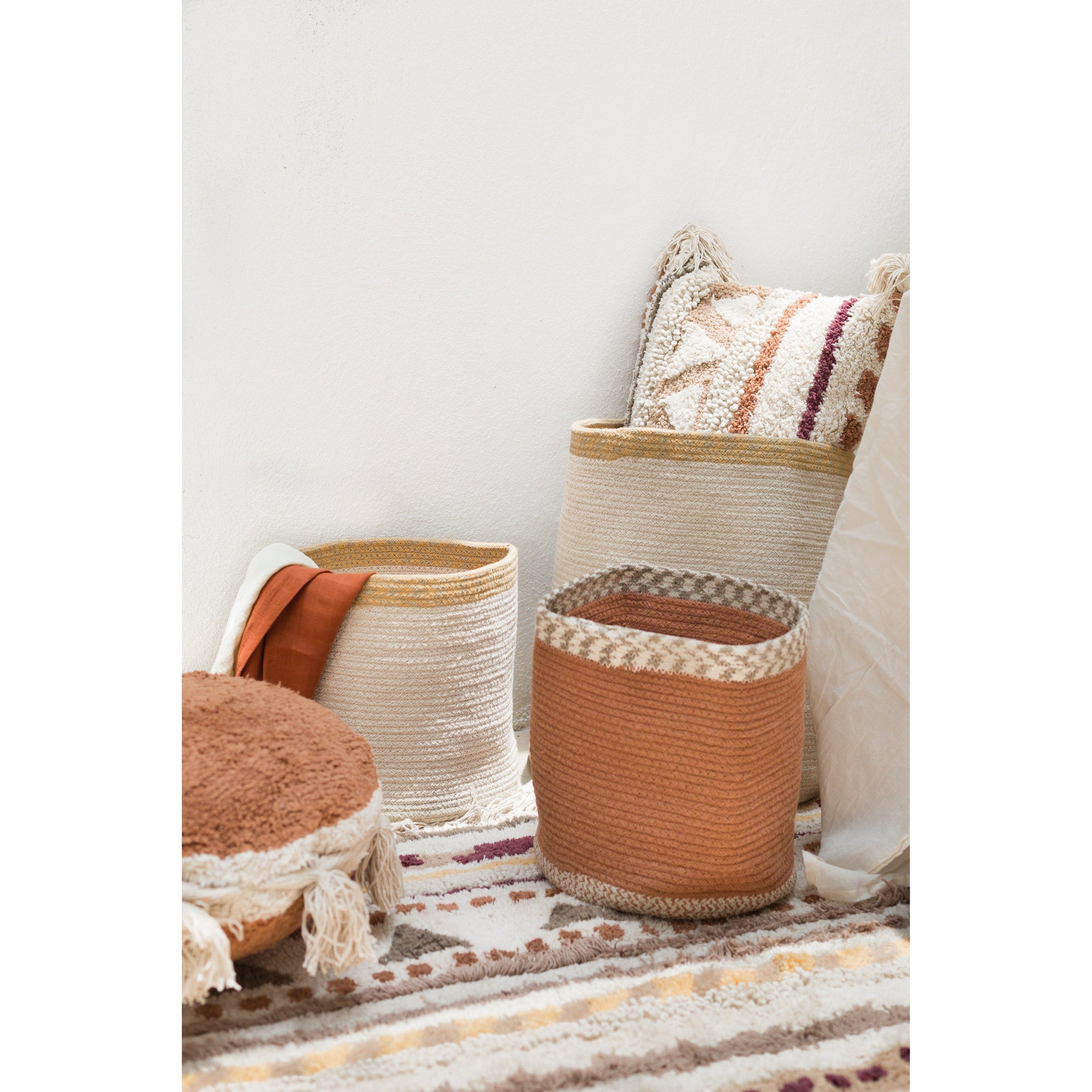 Lorena Canals Nomad Sind Terracotta Floor Cushion