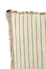 Square Lines Green Cushion