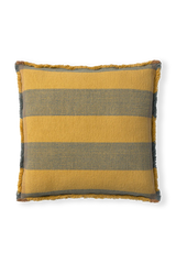Square Lines Ochre Cushion
