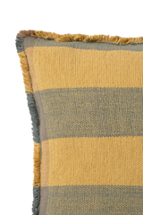 Square Lines Ochre Cushion