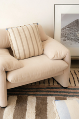 Square Lines Brown Cushion