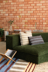 Square Lines Brown Cushion