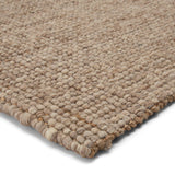 Natural Light Gray Tan Jute Hand Woven Area Rug