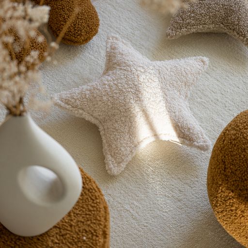 Star Cream White Toy Cushion