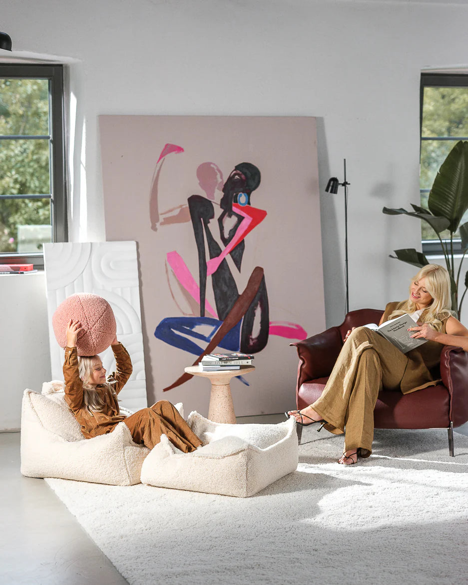 Wigiwama Cream Beanbag Chair