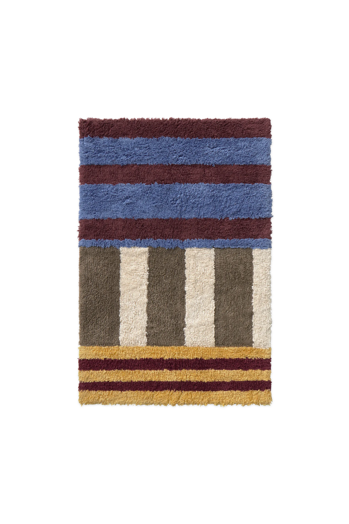 Color On Indigo Blue Washable Rug
