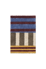 Color On Indigo Blue Washable Bath Rug