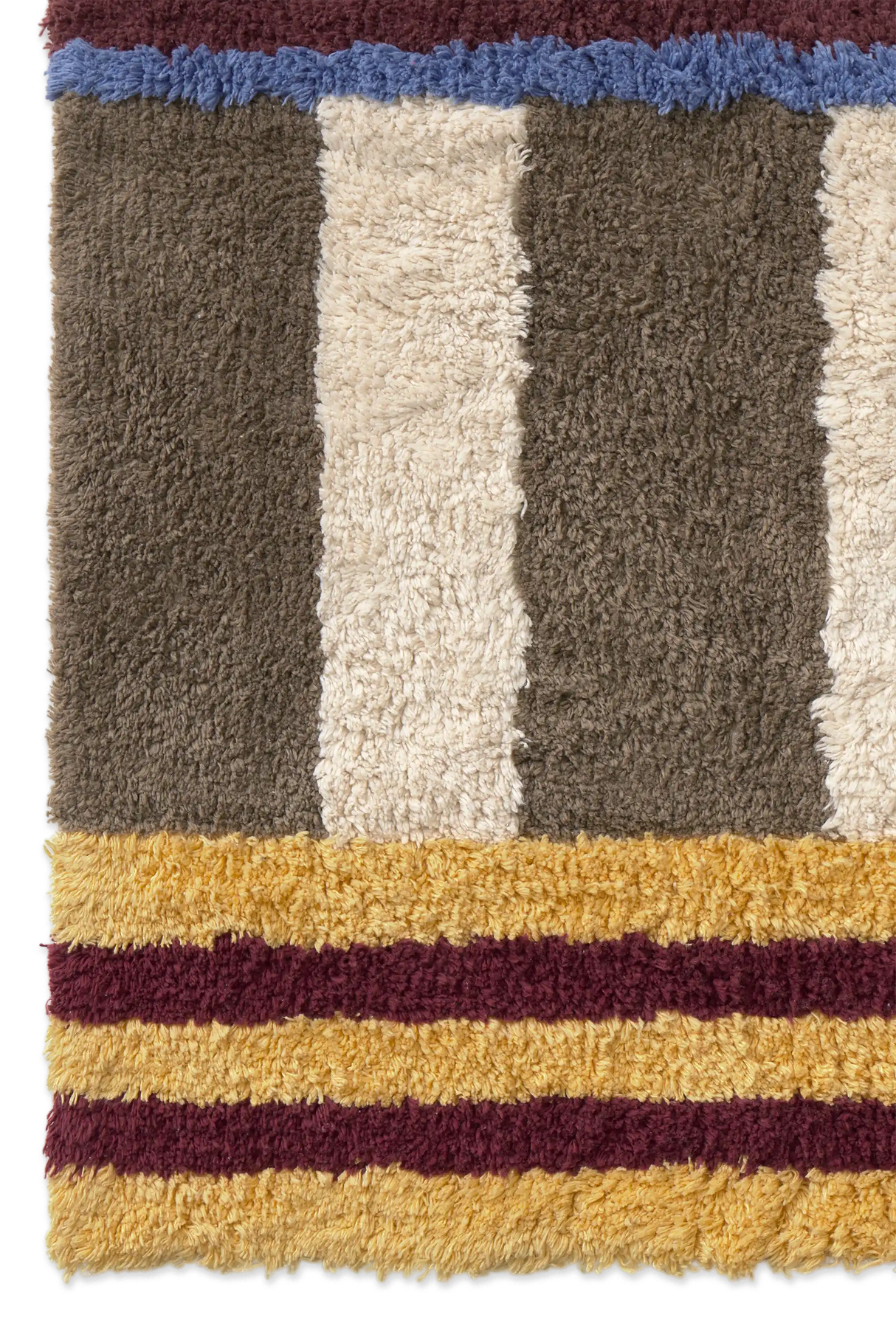 Color On Indigo Blue Washable Bath Rug