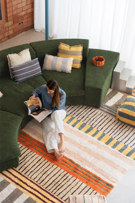 Color On Clay Washable Rug