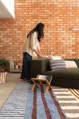 Color On Indigo Blue Washable Rug