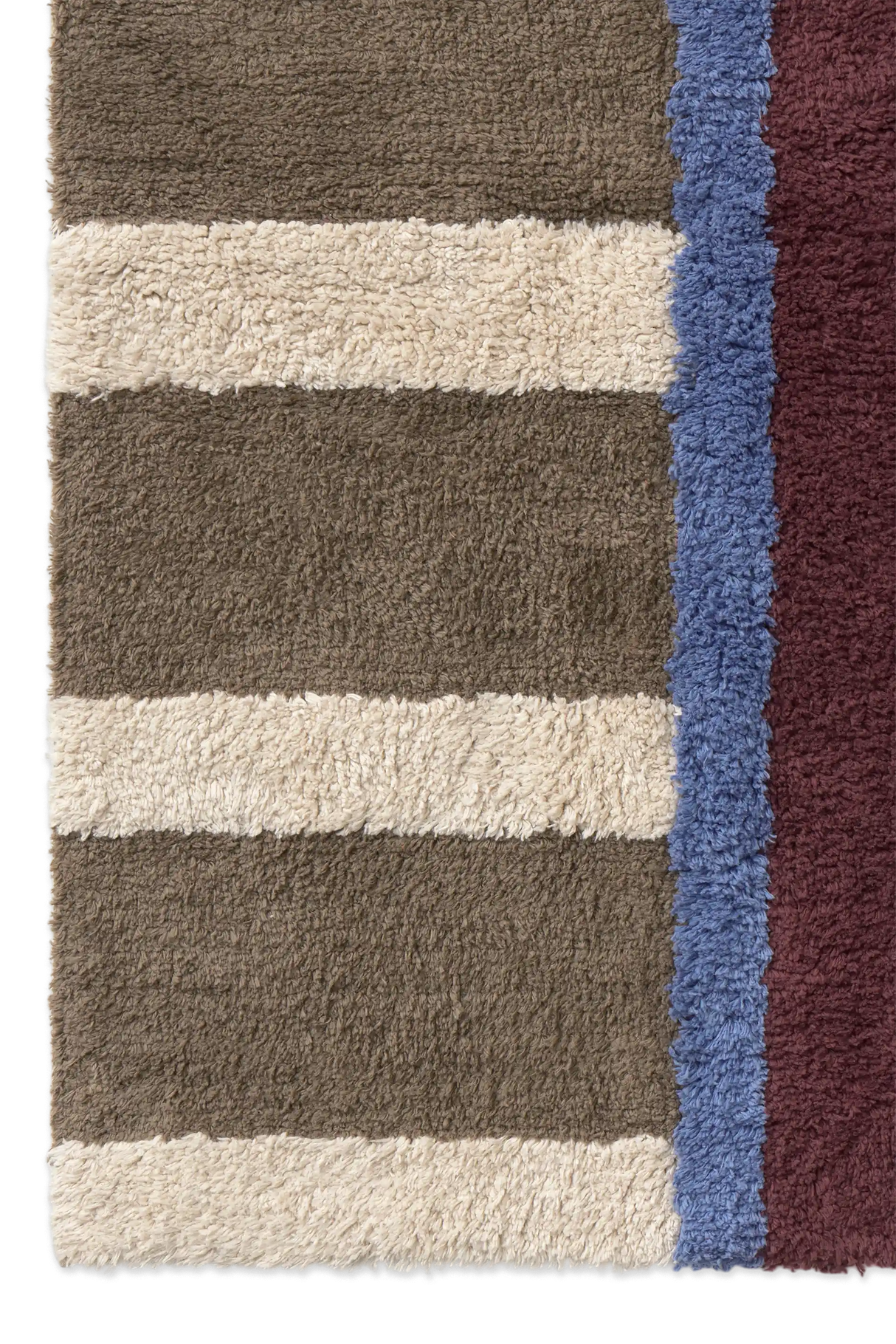 Color On Indigo Blue Washable Runner Rug