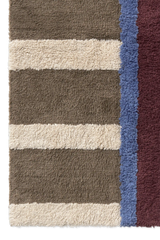 Color On Indigo Blue Washable Runner Rug
