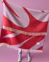 Blanket SWIRL Lilac/Scarlet