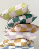 Cushion Cover CHECKERBOARD Kiwi/Pink