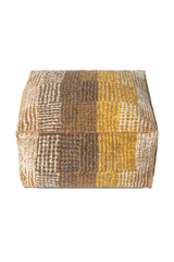 Reversible Ochre City Pouf