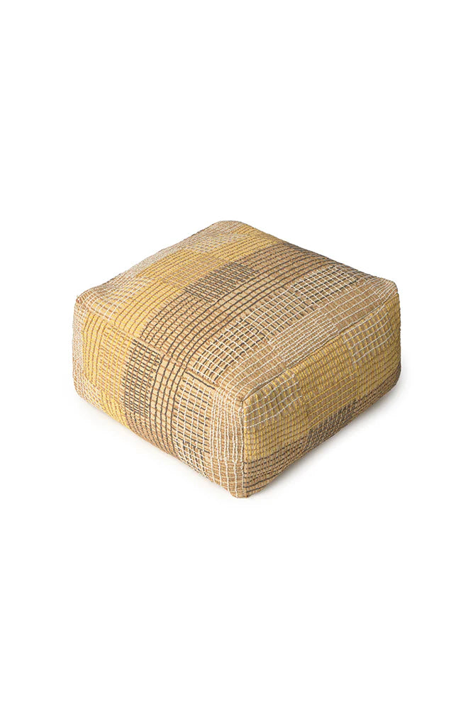 Reversible Ochre City Pouf