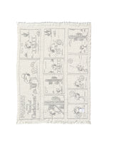 Blanket PEANUTS DESSERT Comic Strip Cotton Black/White