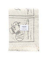 Blanket PEANUTS DESSERT Comic Strip Cotton Black/White