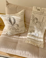 Blanket PEANUTS DESSERT Comic Strip Cotton Black/White