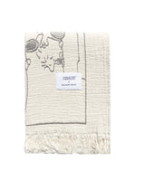 Blanket PEANUTS FLIGHT SCHOOL Comic Strip Cotton Black/White